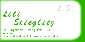lili stieglitz business card